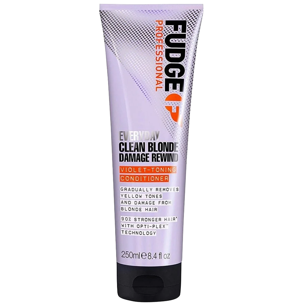 Fudge Professional Clean Blonde Damage Rewind Violet-Toning Shampoo & Conditioner Twin 2 x 250ml