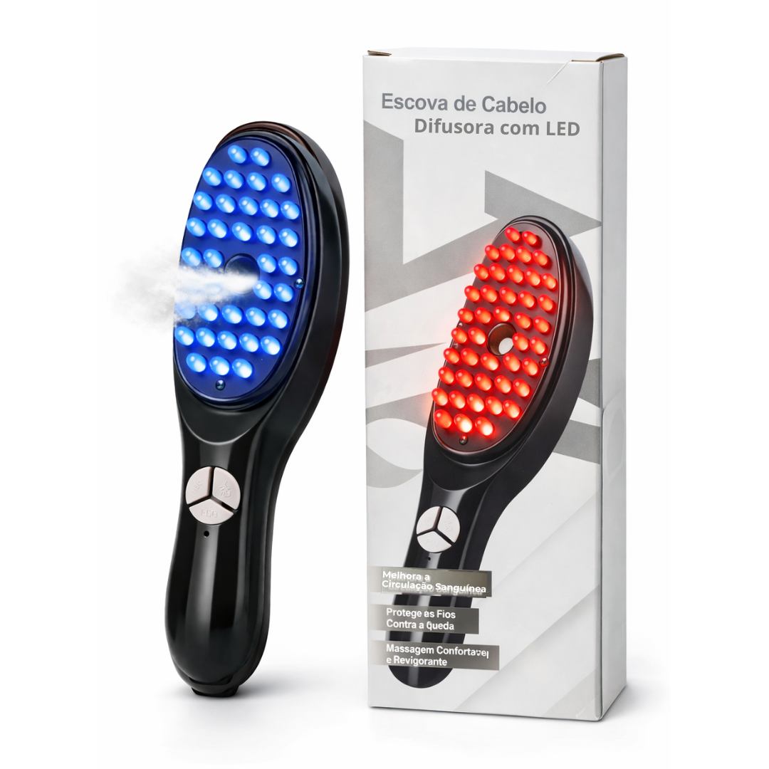 Diffuser Brush with LED and Massage - LED BRUSH 4-IN-1