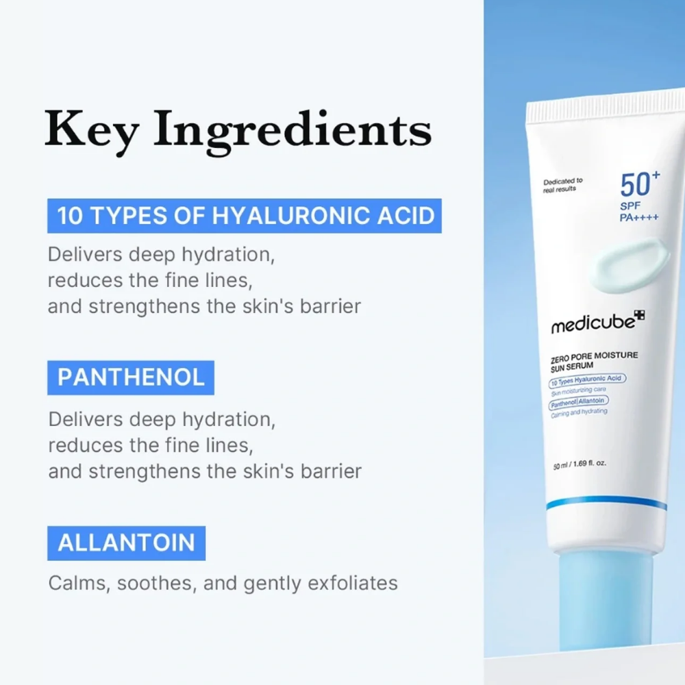 Medicube Zero Pore Moisture Sun Serum PA++++ SPF50+ 50ml