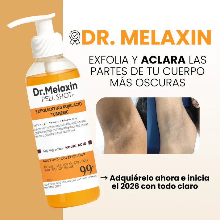 EXFOLIANTE DR. MELAXIN PARA ACLARAR PARTES OSCURAS - FORMULA CURCUMA