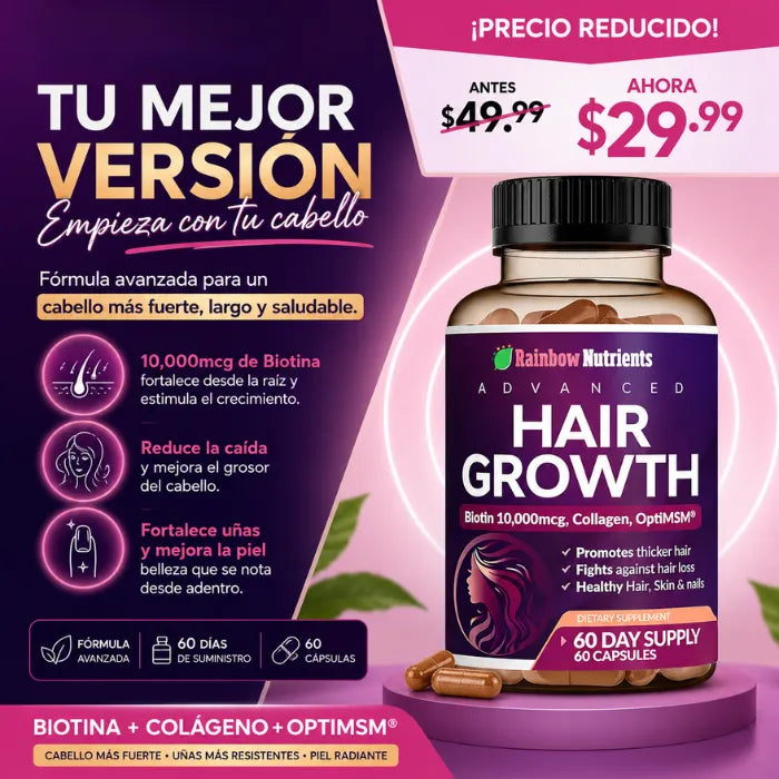 HairGrowth™ Suplemento para el crecimiento capilar avanzado