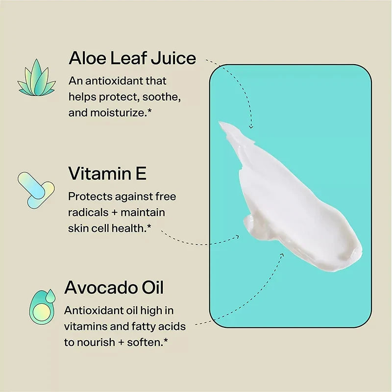 50ml Bubble Moisturizing Face Cream – Vitamin E & Aloe Vera Gel for Dry Skin Repai