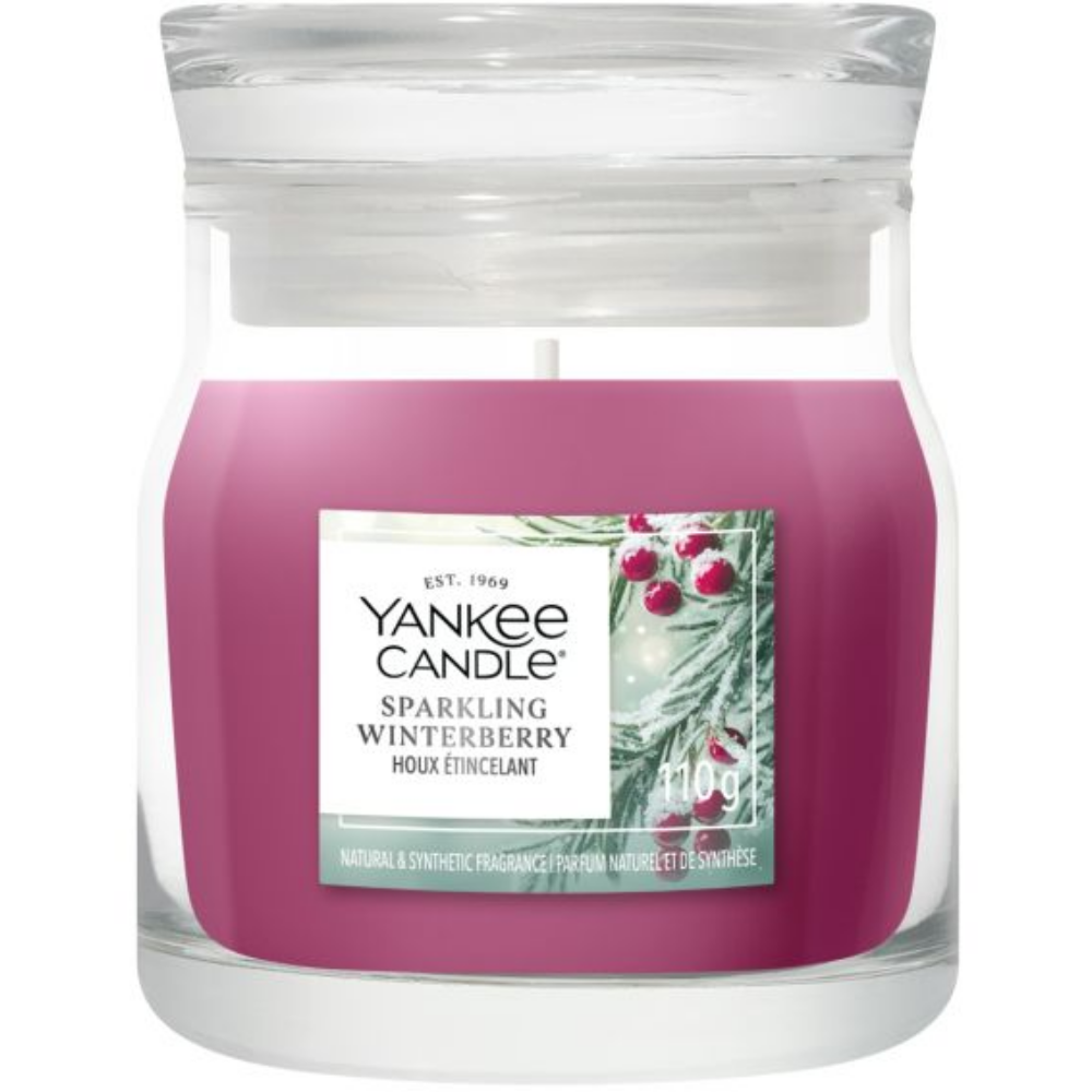 Yankee Candle Sparkling Winterberry Small Signature Jar Candle