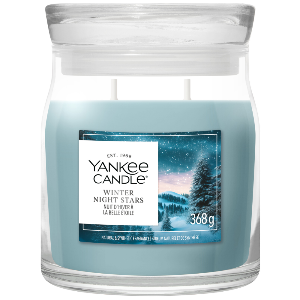 Yankee Candle Winter Night Stars Medium Signature Jar Candle