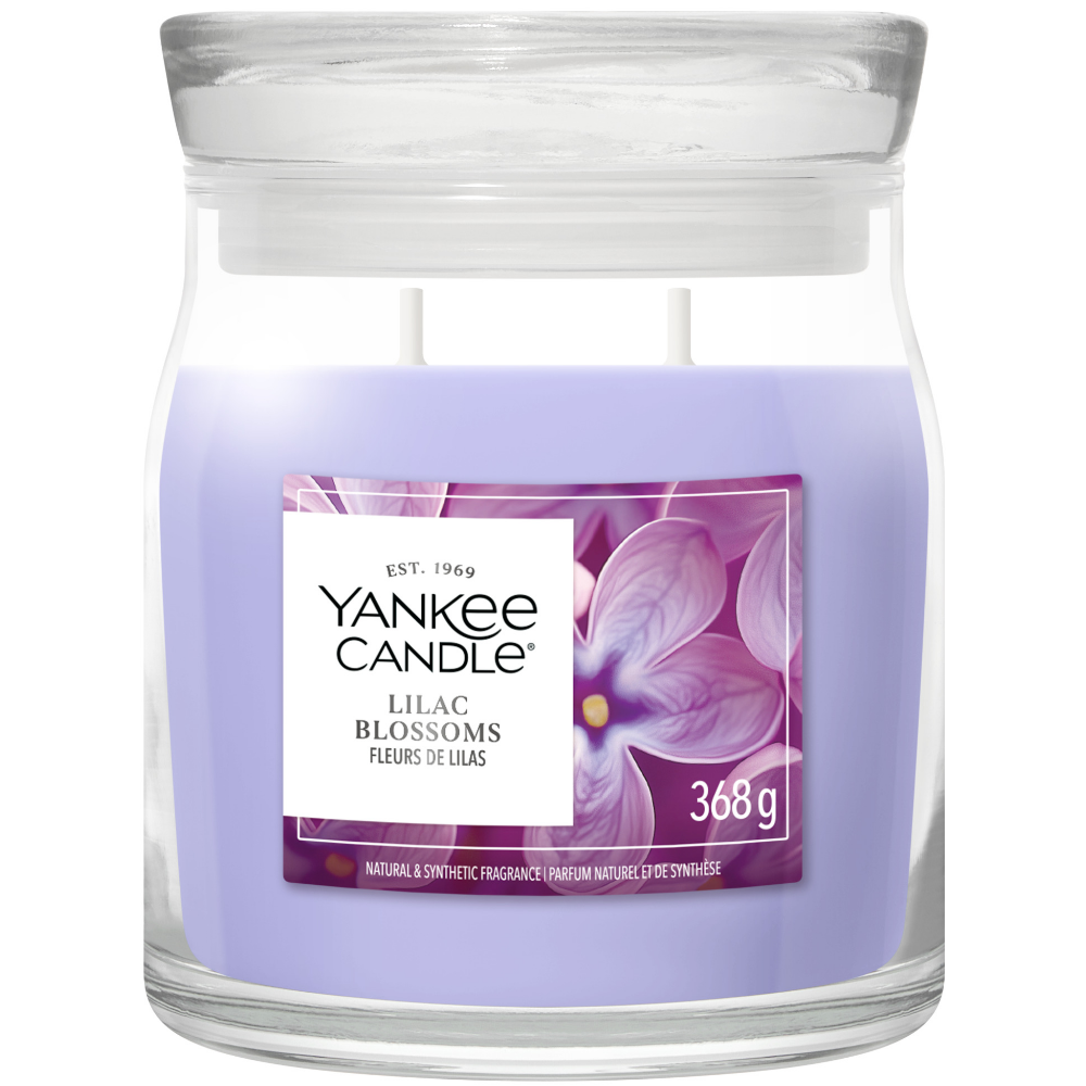 Yankee Candle Lilac Blossoms Medium Signature Jar Candle