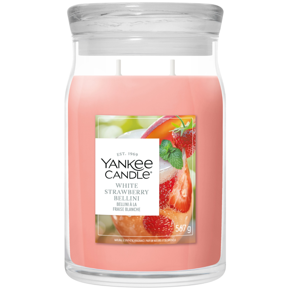 Yankee Candle White Strawberry Bellini Large Signature Jar Candle
