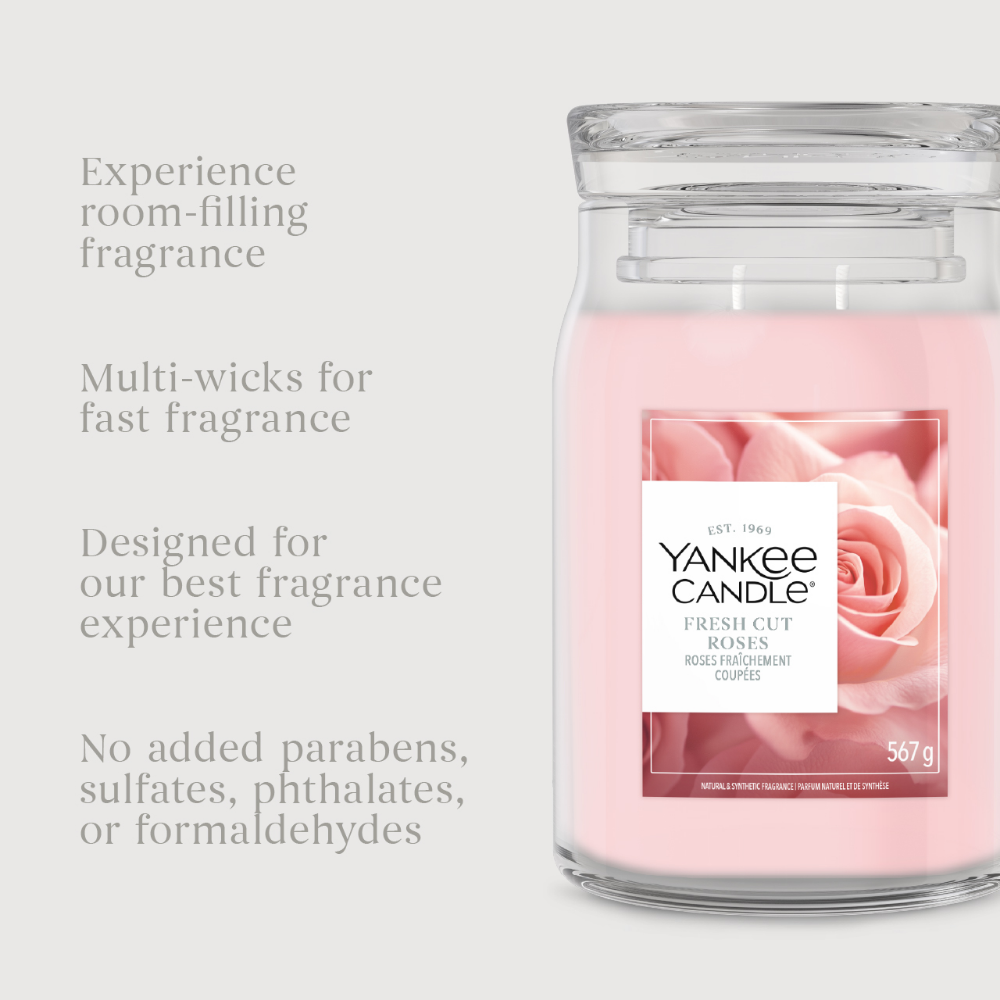 Yankee Candle Fresh Cut Roses Large Signature Jar Candle