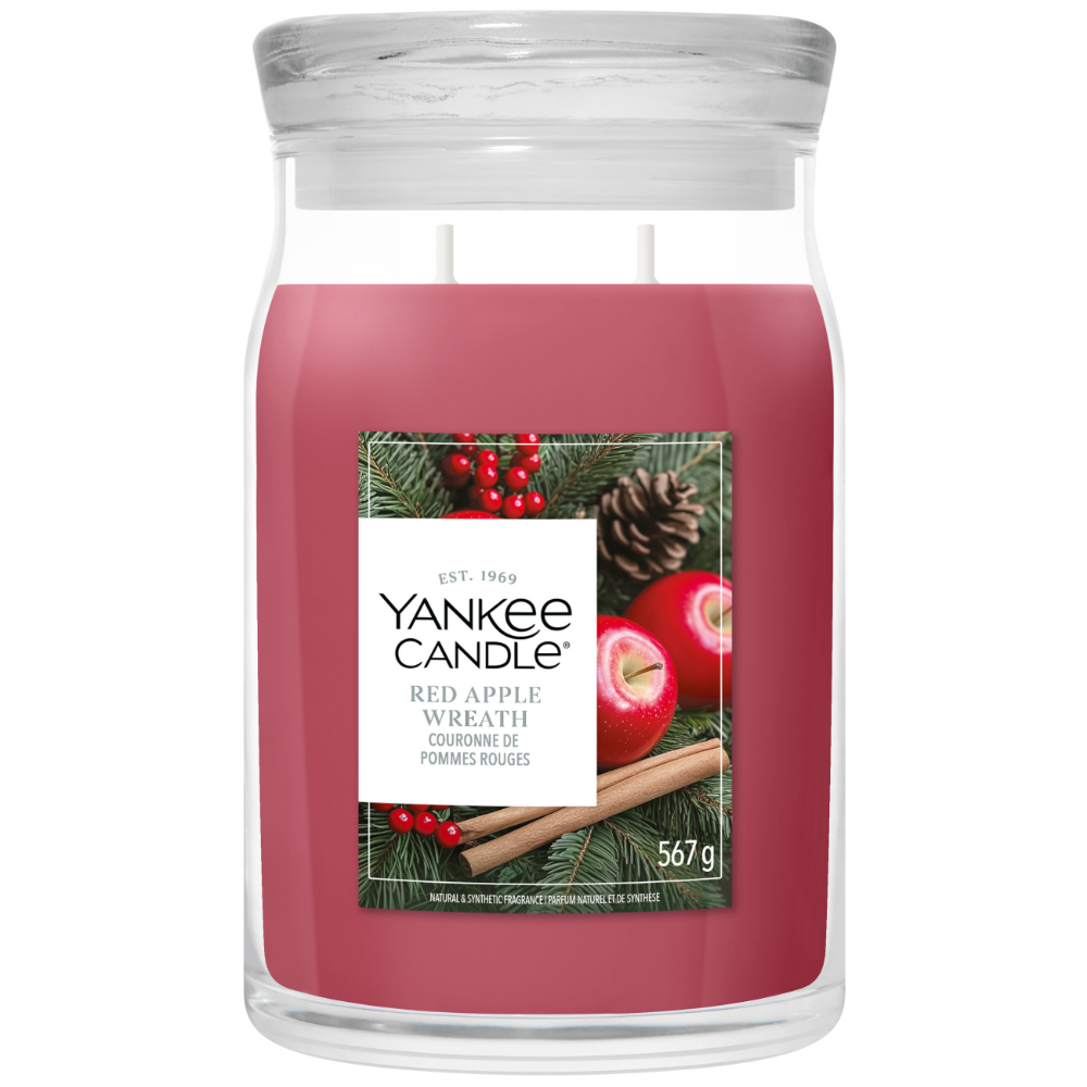 Yankee Candle Red Apple Wreath Large Signature Jar Candle