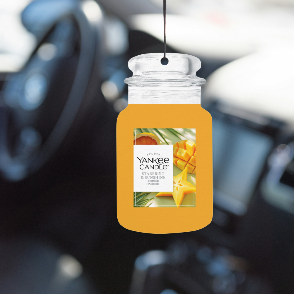 Yankee Candle Starfruit & Sunshine Paper Car Jar Air Freshener