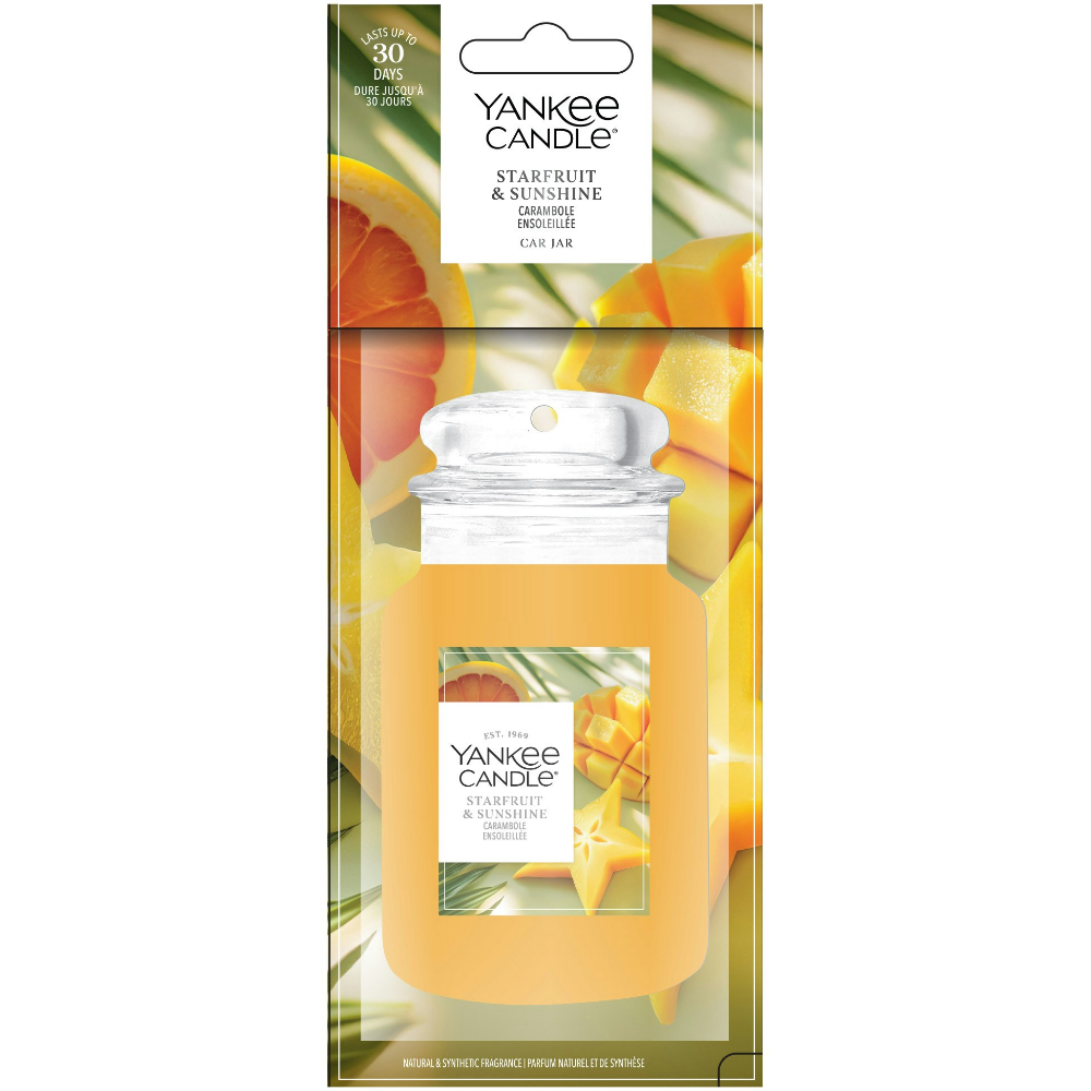Yankee Candle Starfruit & Sunshine Paper Car Jar Air Freshener