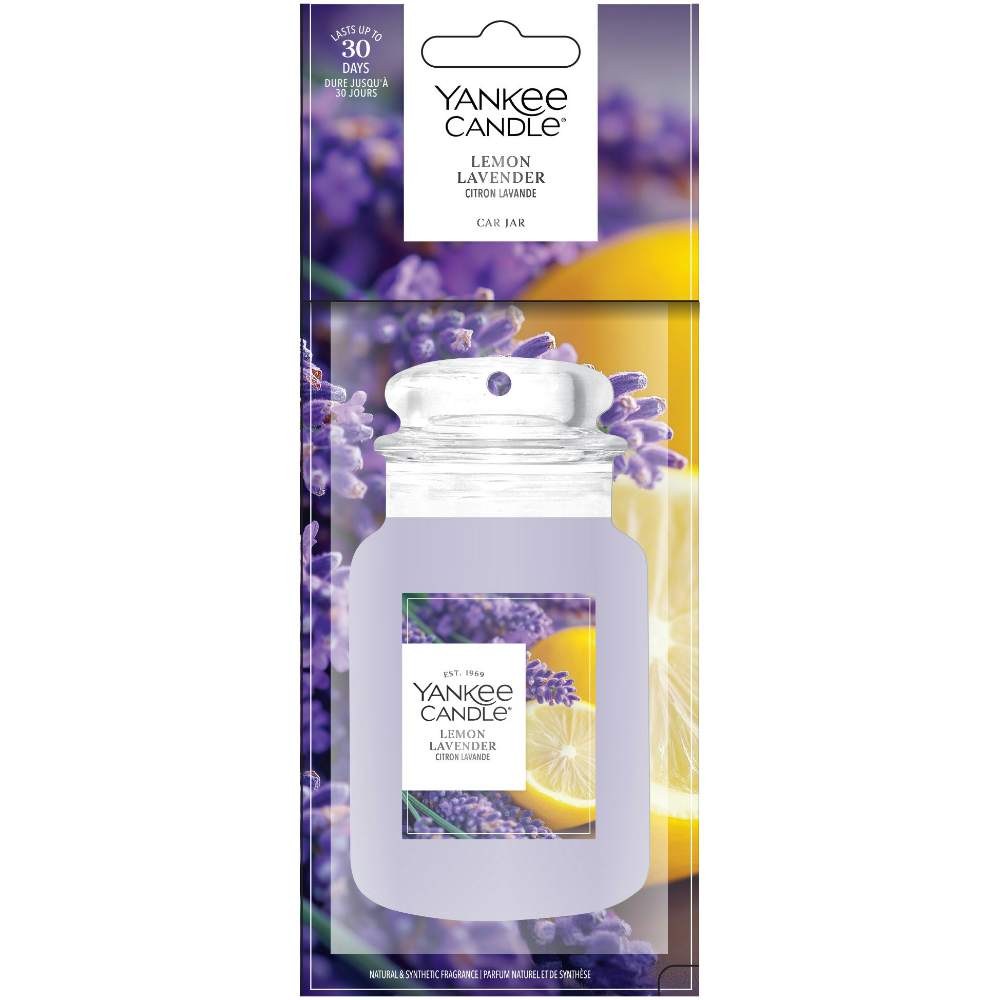 Yankee Candle Lemon Lavender Paper Car Jar Air Freshener