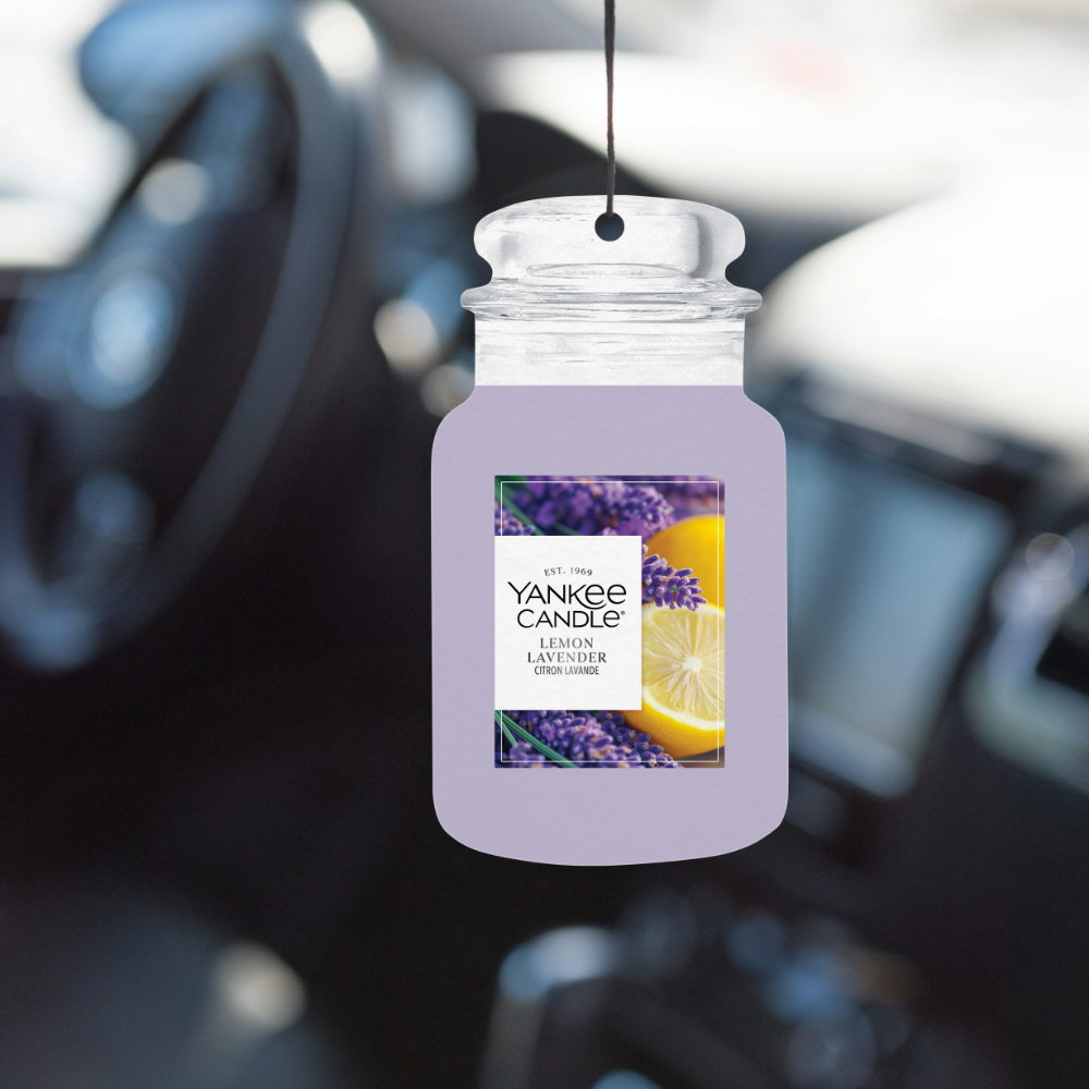 Yankee Candle Lemon Lavender Paper Car Jar Air Freshener