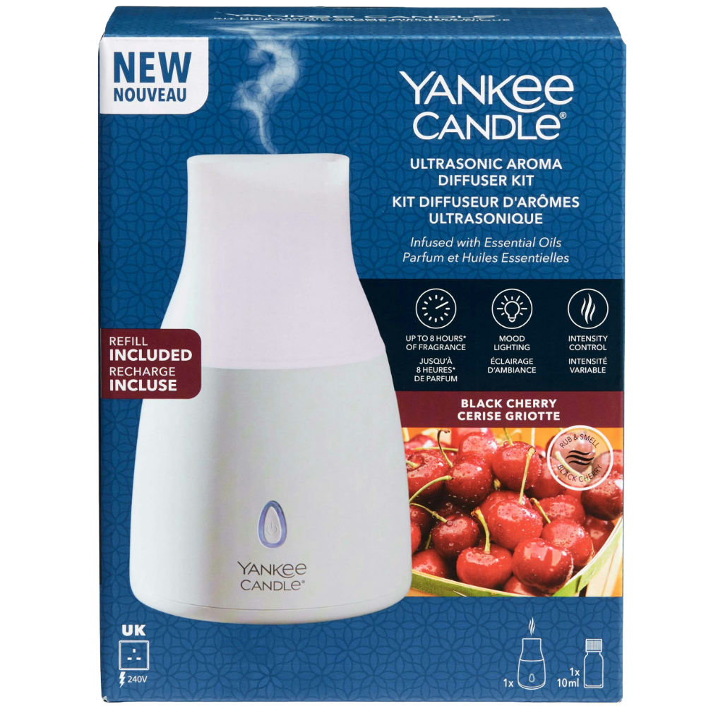 Yankee Candle Ultrasonic Aroma Diffuser Starter Kit Black Cherry
