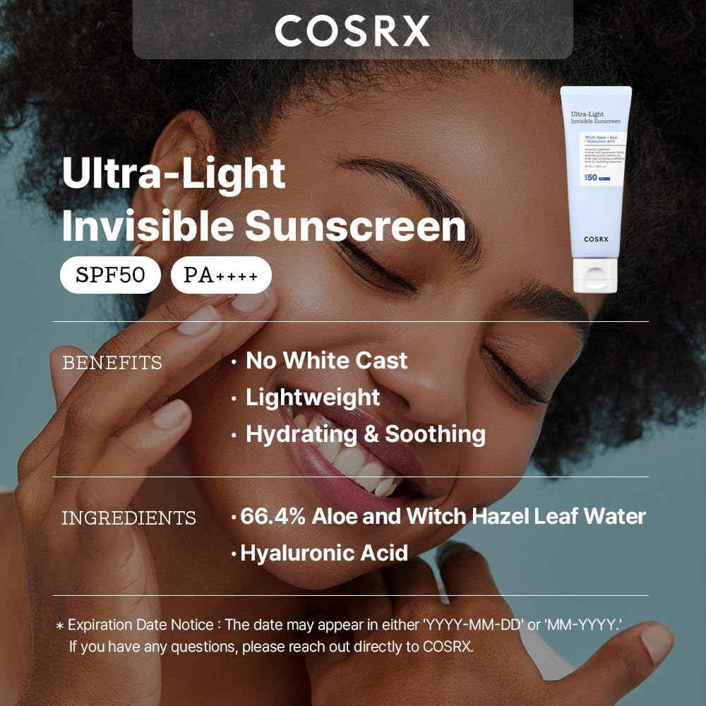 CosRx Ultra Light Invisible Sunscreen PA++++ SPF50  50ml