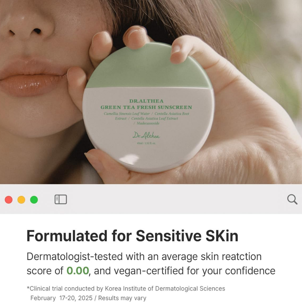 Dr. Althea Green Tea Fresh Sunscreen PA++++ SPF50+ 45ml