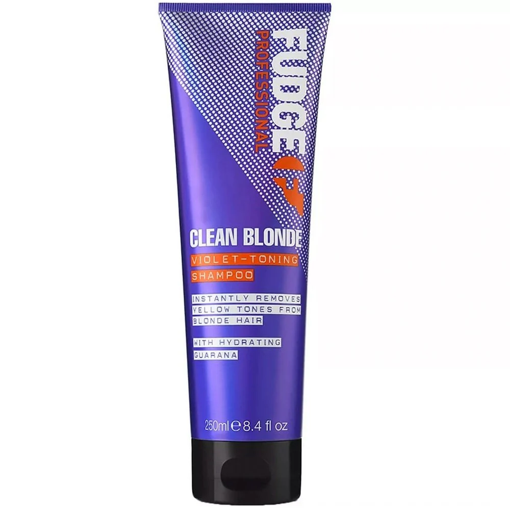 Fudge Professional Clean Blonde Violet-Toning Shampoo & Everyday Clean Damage Rewind Conditioner Twin 2 x 250ml