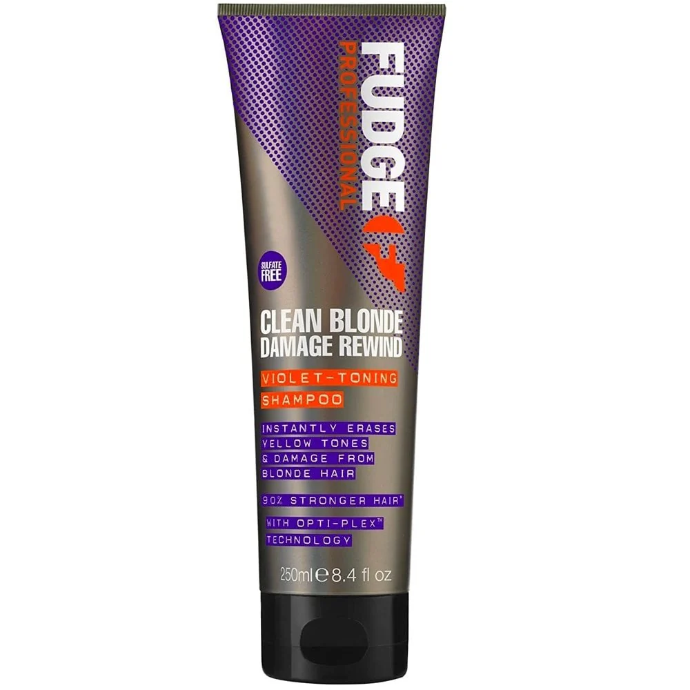 Fudge Professional Clean Blonde Damage Rewind Violet-Toning Shampoo & Conditioner Twin 2 x 250ml