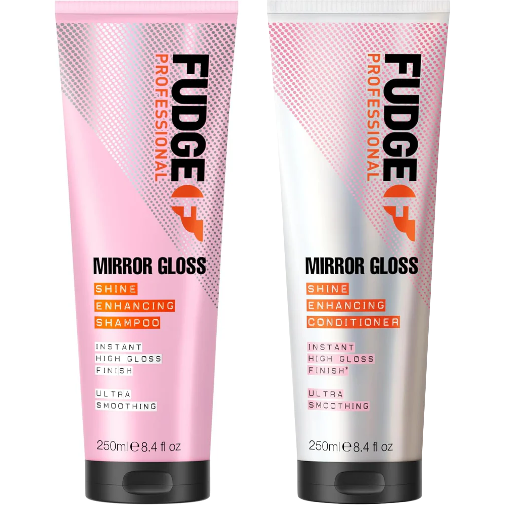 Fudge Professional Mirror Gloss Shine Enhancing Shampoo & Conditioner Twin 2 x 250ml