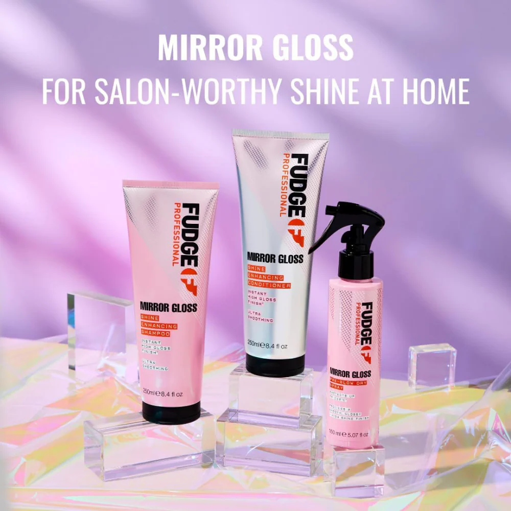 Fudge Professional Mirror Gloss Shine Enhancing Shampoo & Conditioner Twin 2 x 250ml