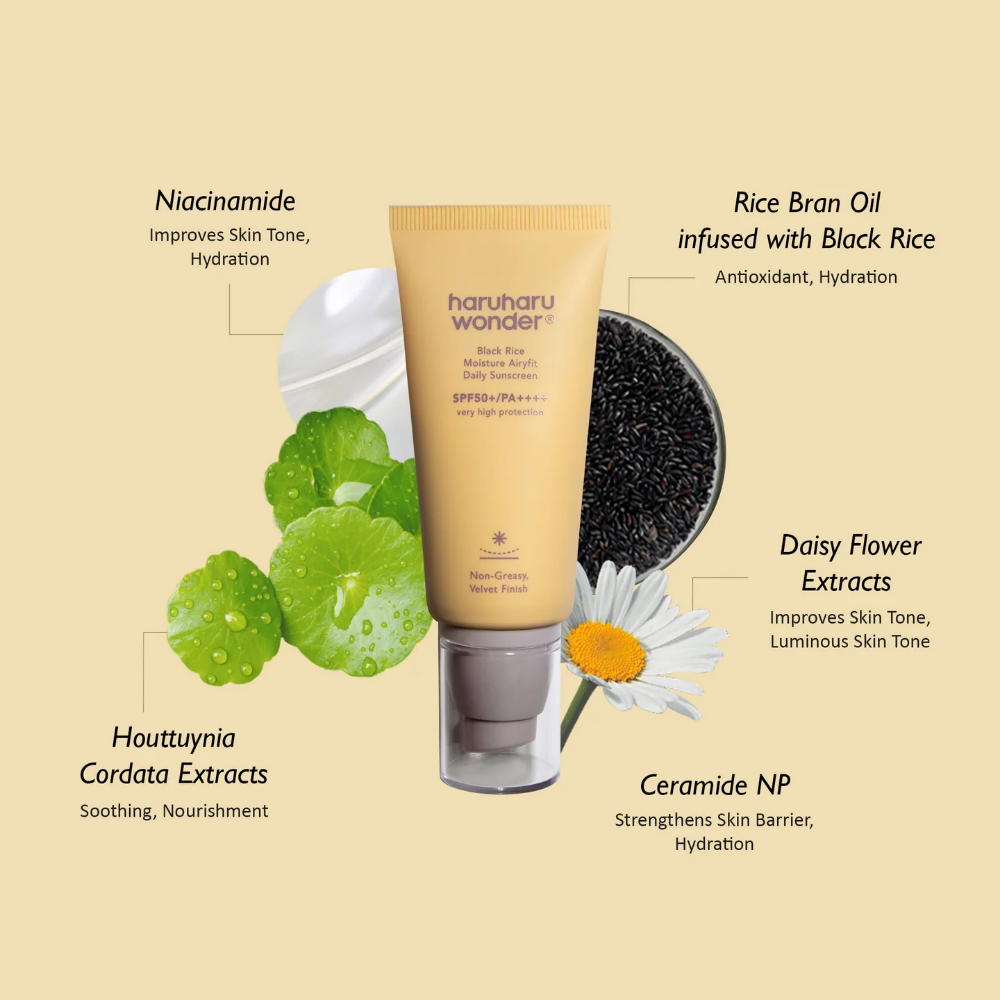 Haruharu Wonder Black Rice Moisture Airyfit Daily Sunscreen PA++++ SPF50+ 50ml