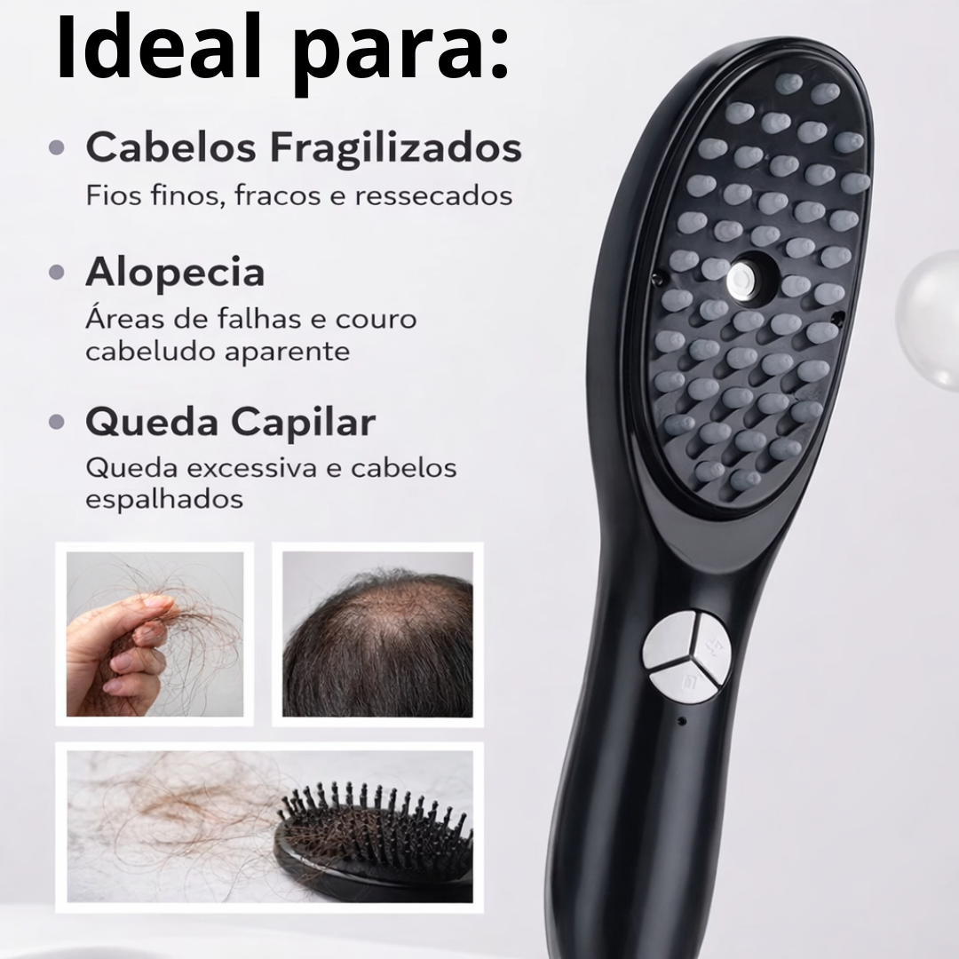 Diffuser Brush with LED and Massage - LED BRUSH 4-IN-1