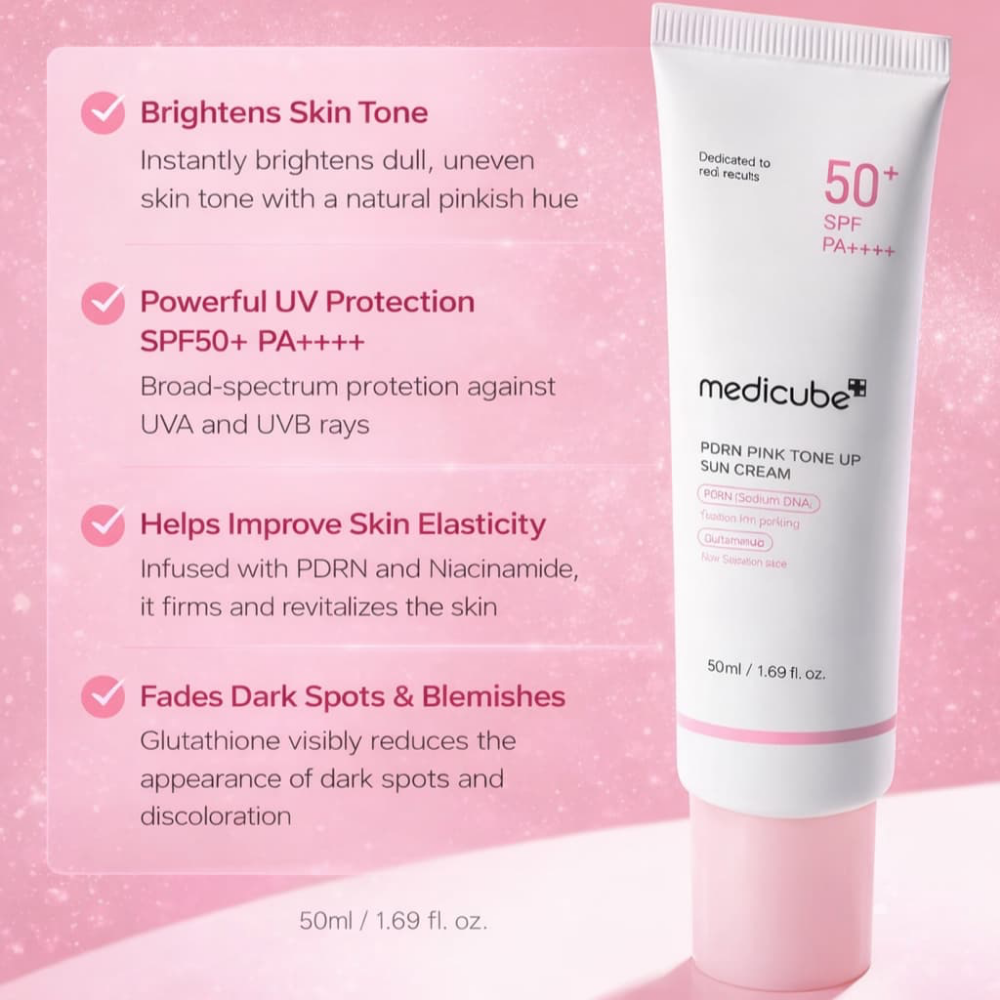 Medicube PDRN Pink Tone Up Sun Cream PA++++ SPF50+ 50ml