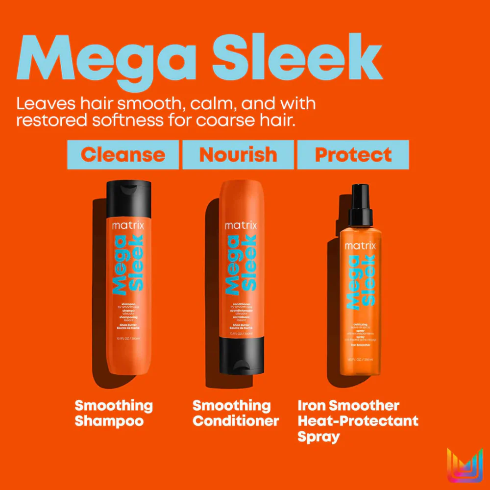 Matrix Mega Sleek Smoothing Shampoo & Conditioner Twin 2 x 300ml