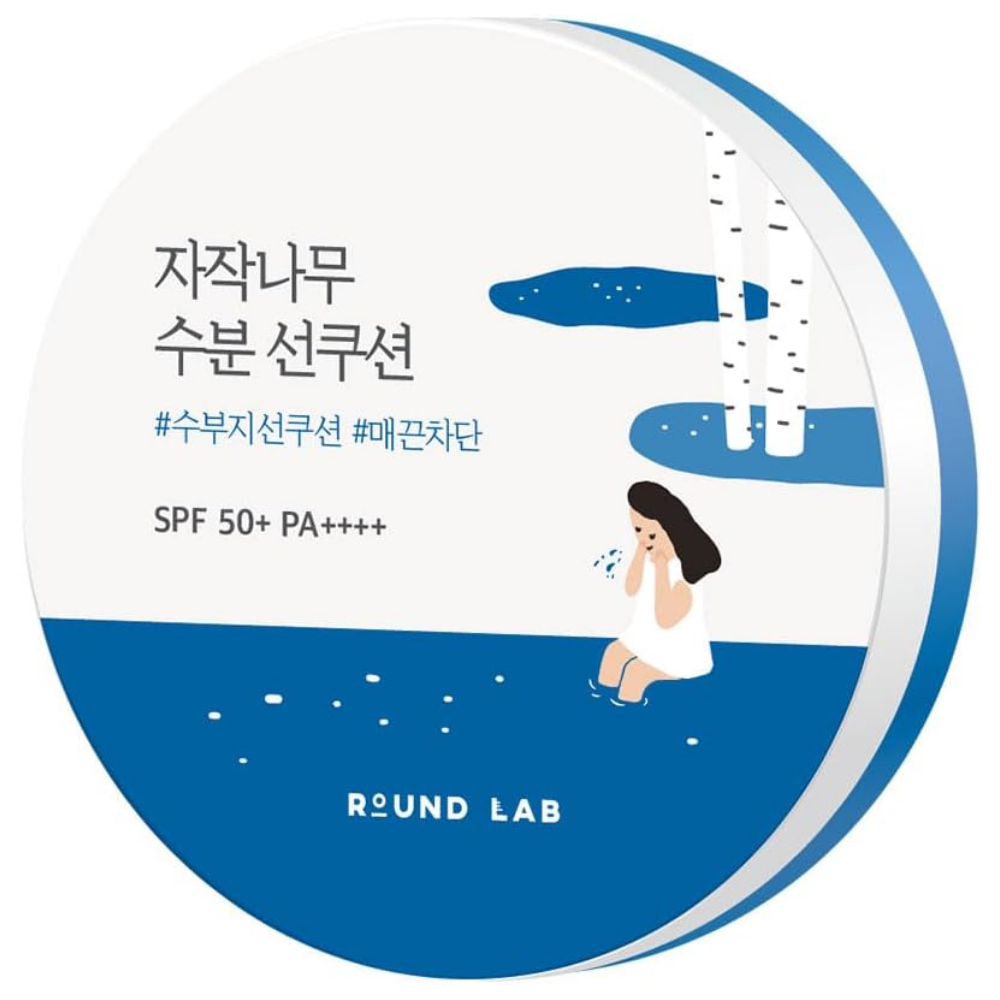 Round Lab Birch Juice Moisturising Sun Cushion SPF50+ 15g