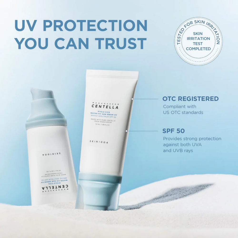 Skin1004 Madagascar Centella Hyalu-Cica Water-Fit Serum PA++++ SPF50+ Duo 2 x 50ml