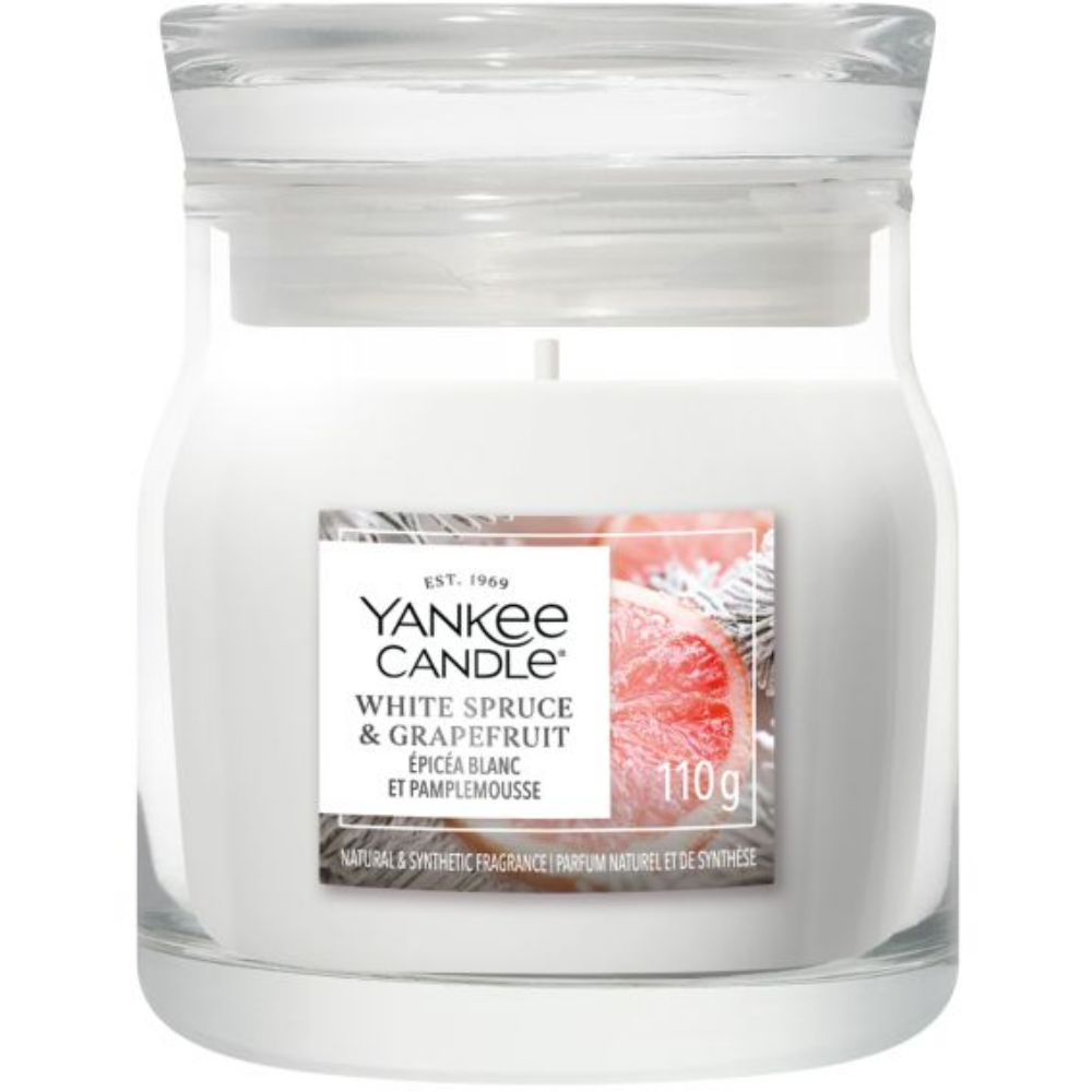 Yankee Candle White Spruce & Grapefruit Small Signature Jar Candle