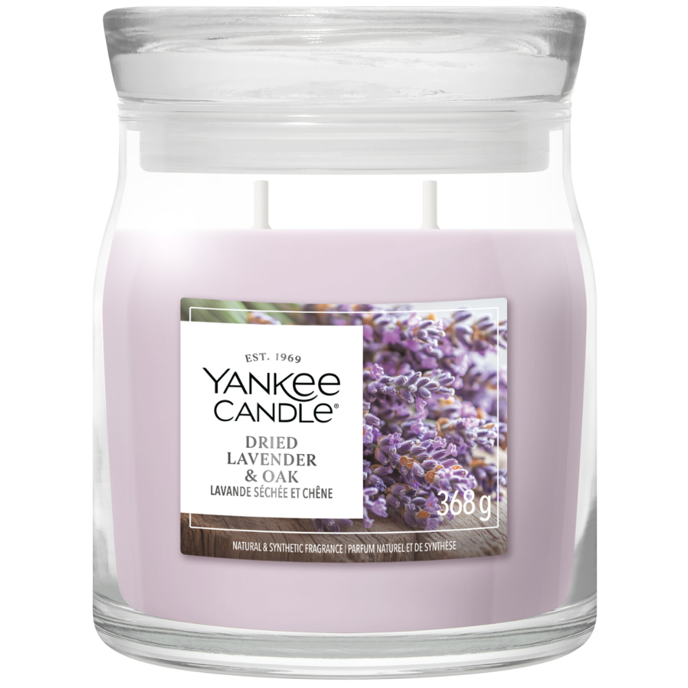 Yankee Candle Dried Lavender & Oak Medium Signature Jar Candle