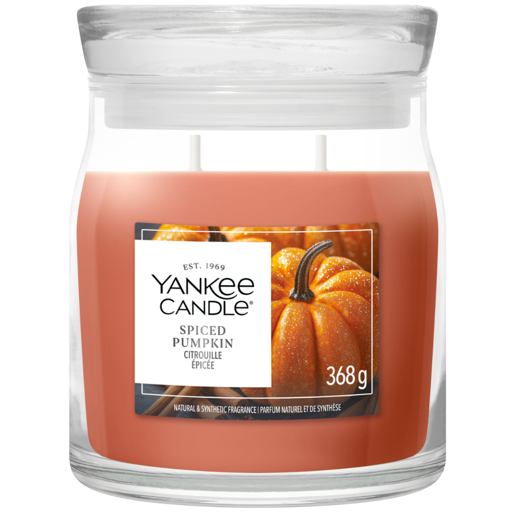 Yankee Candle Spiced Pumpkin Medium Signature Jar Candle