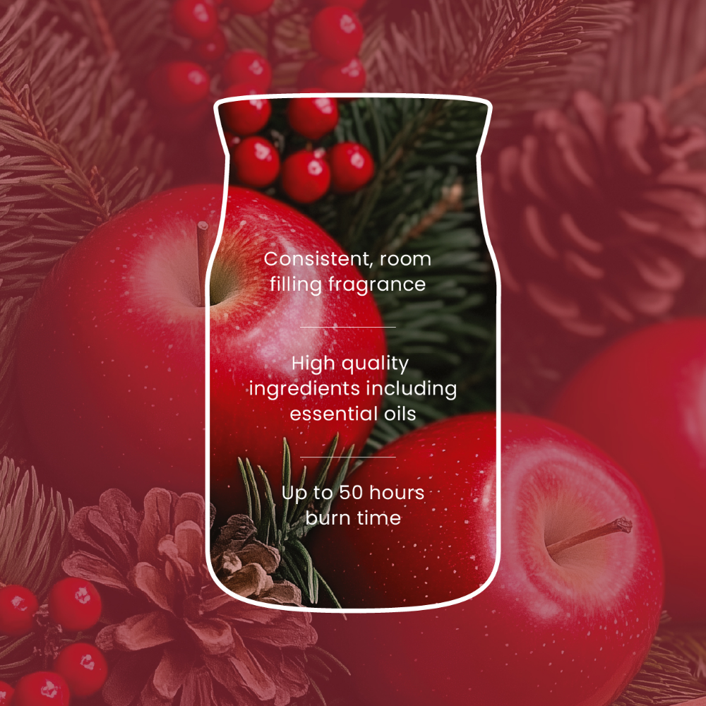 Yankee Candle Red Apple Wreath Medium Signature Jar Candle