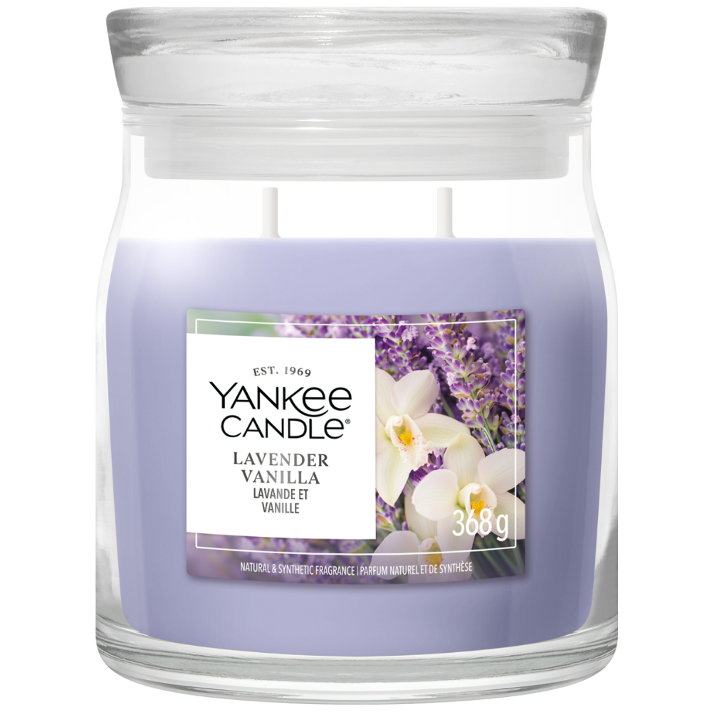 Yankee Candle Lavender Vanilla Medium Signature Jar Candle