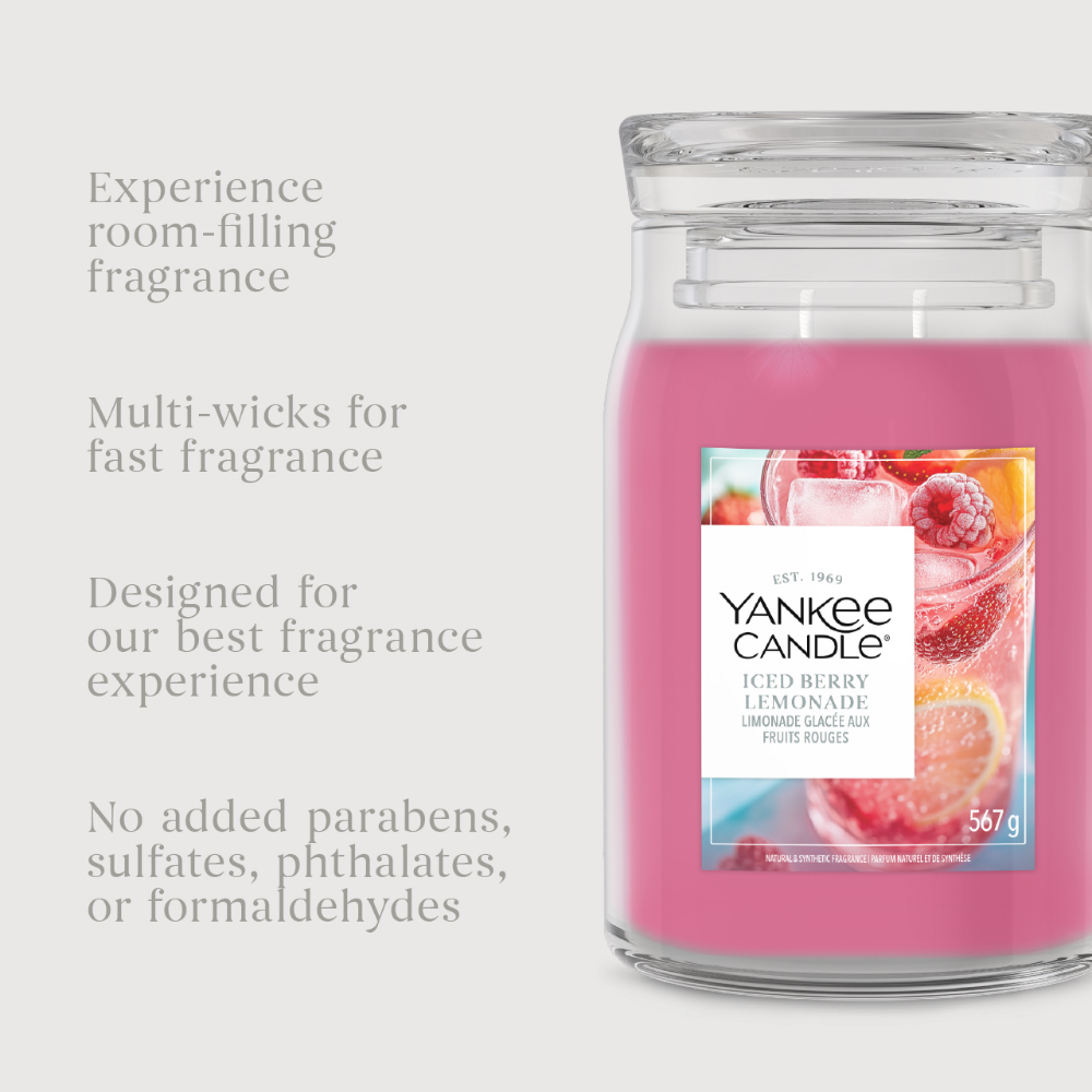 Yankee Candle Iced Berry Lemonade Large Signature Jar Candle