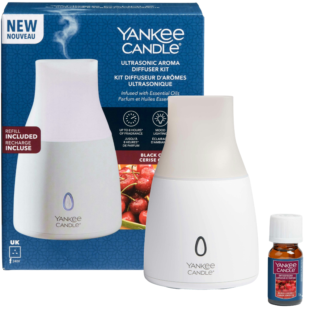 Yankee Candle Ultrasonic Aroma Diffuser Starter Kit Black Cherry