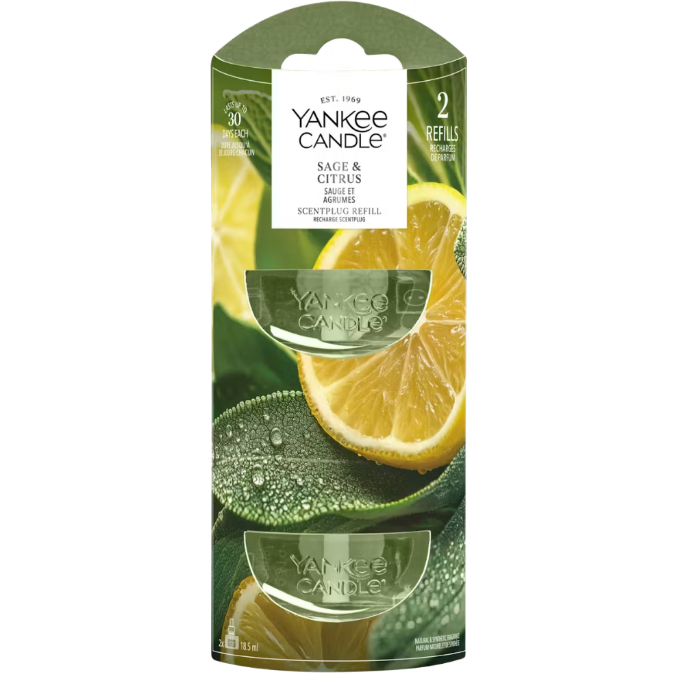 Yankee Candle Sage & Citrus Scent Plug Refills 2 x 18.5ml